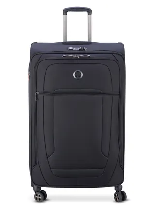 Delsey Helium DLX 83cm Softcase 4 Double Wheel Expandable Check-In Luggage Trolley Black 