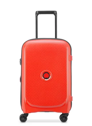 Delsey Belmont+ 55cm Hardcase 4 Double Wheel Expandable Cabin Luggage Trolley Faded Red 