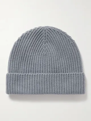 Ribbed Cashmere Beanie