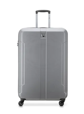 Delsey Depart Hard 81cm Hardcase Expandable 4 Wheel Check-in Luggage Trolley Case Grey - 00314583001 X9 
