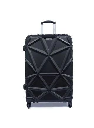 Matrix ABS Hardside Spinner Check In Small Luggage Trolley 23 Inch Black 