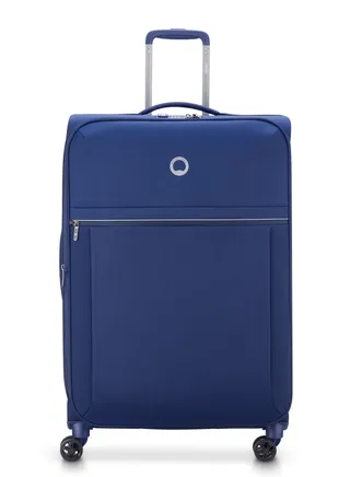 Delsey Brochant 2.0 78cm Softcase 4 Double Wheel Expandable Check-In Luggage Trolley Blue 