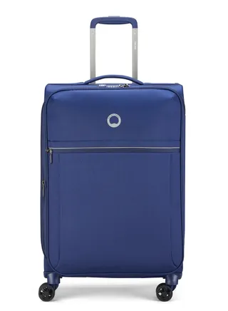 Delsey Brochant 2.0 67cm Softcase 4 Double Wheel Expandable Check-In Luggage Trolley Blue 