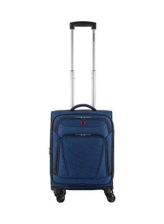 Wenger Beaumont Lite Carry-On Softside Expandable 57cm Cabin Luggage Trolley Blue - 612382 