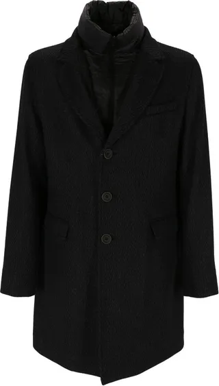 Herno Long-Sleeved Layered Single-Breasted Coat