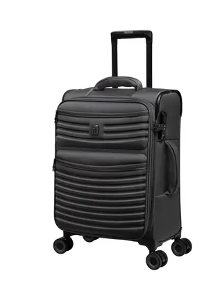 it luggage UPPER LITE Precursor, Unisex Polyester Material Soft Case Luggage, 8x360 degree Spinner Wheels, Expandable Trolley Bag, Telescopic Handle, TSA lock, 12-2883B08, Size Cabin, Color Charcoal 