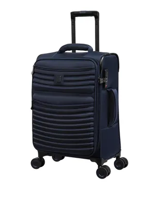 it luggage UPPER LITE Precursor, Unisex Polyester Material Soft Case Luggage, 8x360 degree Spinner Wheels, Expandable Trolley Bag, Telescopic Handle, TSA lock, 12-2883B08, Size Cabin, Color Dress Blue 
