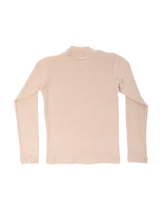 Mock Neck Lightweight Girls Top - Black 