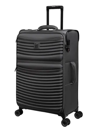 it luggage UPPER LITE Precursor, Unisex Polyester Material Soft Case Luggage, 8x360 degree Spinner Wheels, Expandable Trolley Bag, Telescopic Handle, TSA lock, 12-2883B08, Size Medium, Color Charcoal 