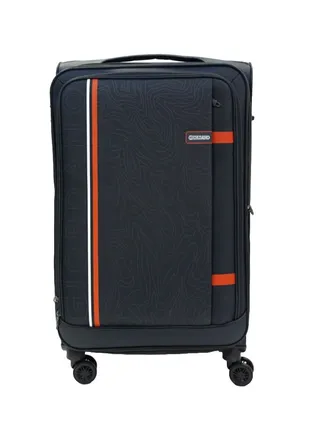 GIORDANO Jodo Series Check-In Large Suitcase Grey, Soft Nylon Lightweight Durable Expandable 4 Wheels Luggage Trolley Bag 28" With Secure TSA Combination Lock. 