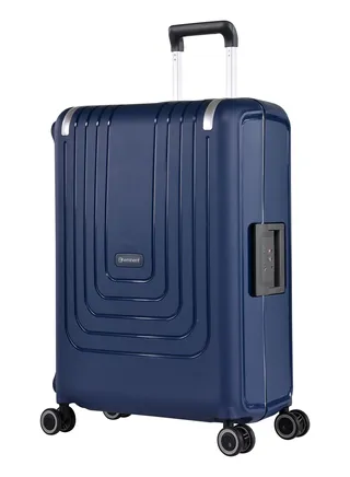 Vertica Hard Case Travel Bag Luggage Trolley Polypropylene Lightweight Suitcase 4 Quiet Double Spinner Wheels With Tsa Lock B0006 Dark Blue 