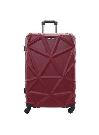 Matrix ABS Hardside Spinner Check In Small Luggage Trolley 23 Inch Burgundy 