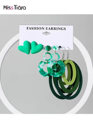 S925 silver needles earrings suitable for summer beach super hot collection acrylic handmade trendy candy color earrings set for girls and ladies 