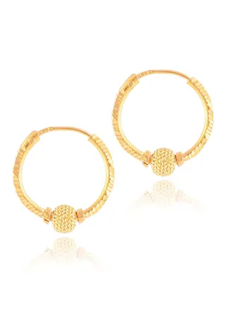 22kt Gold Bali Earrings for Modern Grace 