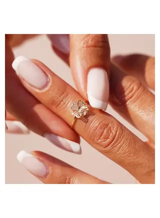 Real Gold Flower Ring 