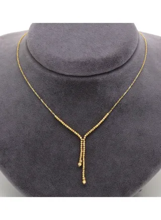 Real Gold Seed Ball Hanging Luxury Necklace 