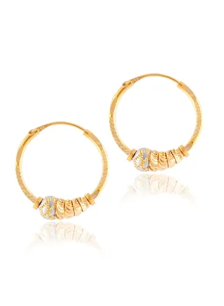 22k gold Bali earrings for modern royalty 