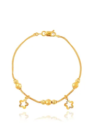 22K Gold Bracelets Fit for a Queen 