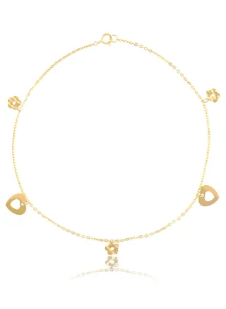 18K Gold Anklet for Timeless Sophistication 