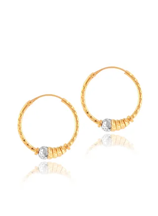 22kt Gold Bali Earrings for Endless Elegance 