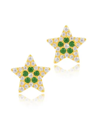 Elevate your look with these 22k gold star earrings 