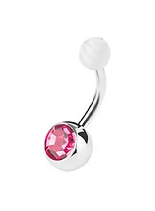 Crystal Studded Belly Ring 