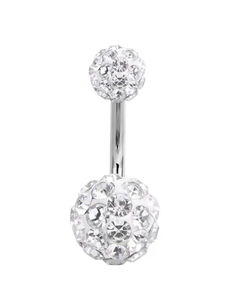 Crystal Studded Belly Ring 