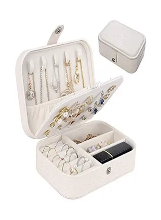 Home Clearance Sale Travel Jewelry Organiser Cases, Jewelry Storage Box for Necklace, Earrings, Rings, Bracelet (Box-White) 