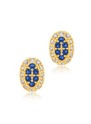 22kt Gold Oval Earrings for Modern Grace 