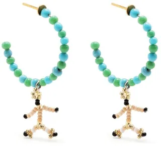 Beaded Hoop Earrings