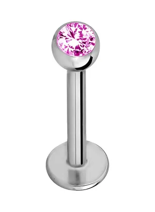 Stone Studded Lip Ring 