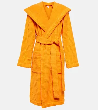 Cotton terry bathrobe