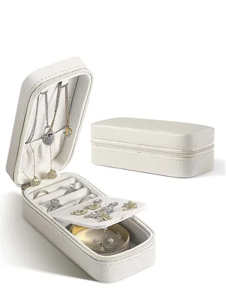 Jewelry Box, Holder, Small Travel Mini Organizer, Storage Case Case, for Earrings, Rings, Necklaces, Bracelets, Gifts Women and Girls 
