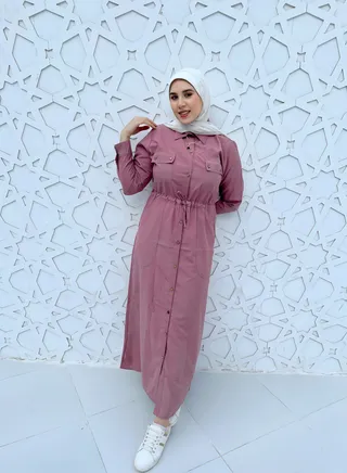 Cashmere Maxi shirt dress 