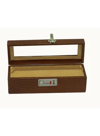 Laveri Genuine Leather Bracelet Jewelry Box with 1 Removable Rolls - Holder Stores Bracelets, Bangles & Watches Bangle Vanity Box REMOVABLE Vanity Box Removable Vanity Box 