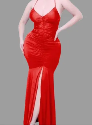 Women's maxi dress-open  from the back 