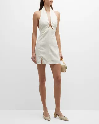 Rumi Cutout Halter Mini Dress
