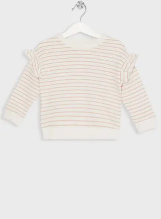 Infant Striped Frill Sweatshirt 