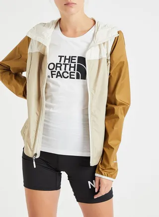 Cyclone Hooded Jacket Beige/White 