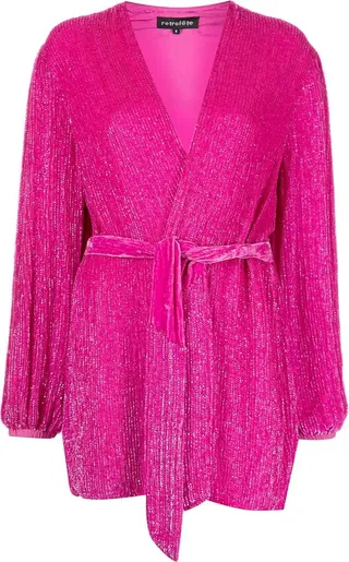 Gabrielle sequin-embellished wrap dress