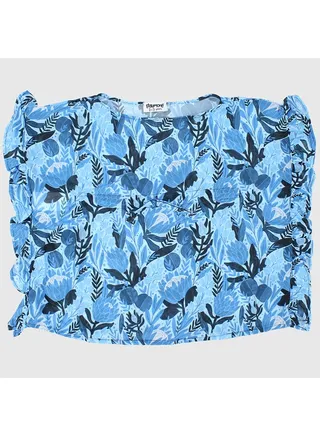 Blue Flowery Cache Maillot 