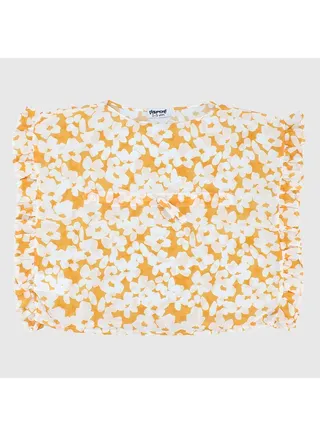 Yellow Flowery Cache Maillot 