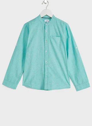Kids Grandad Collar Shirt 