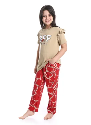 Girls' Cotton Pajama Set - Cozy, Soft, and Breathable Sleepwear for Little Dreamers 