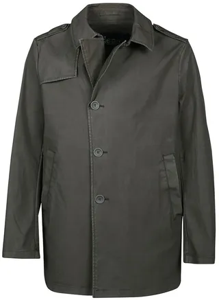 Herno Garment Dyed Trench Peacoat