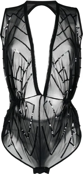 Gia V-neck bodysuit