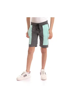Casual Stripes Mid-Rise Shorts Charcol 