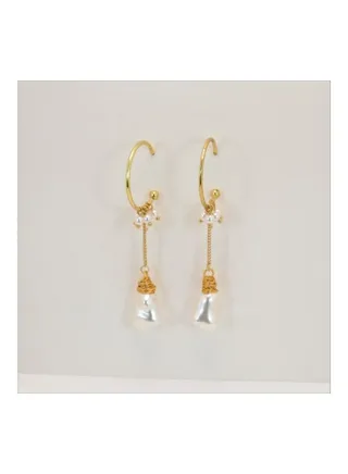 Pristine - Dangling Pearl Earring 