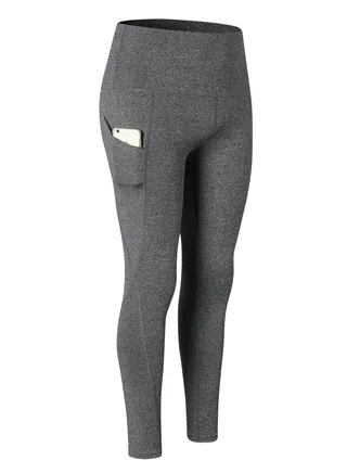 Women Quick Dry Breathable Elastic Trousers Grey 