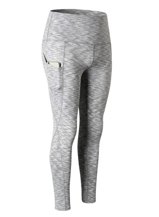 Women Quick Dry Breathable Elastic Trousers Grey 